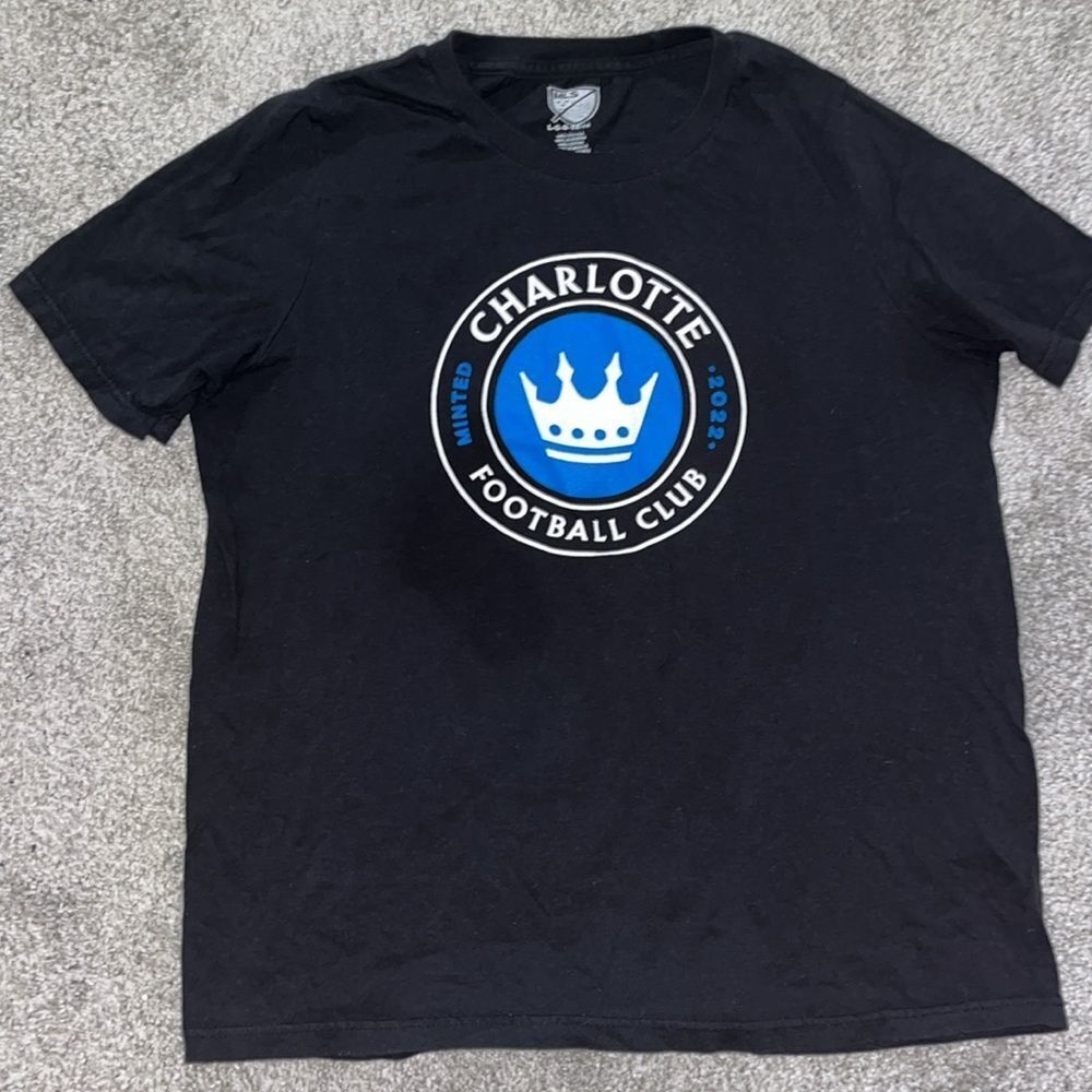Minted CHARLOTTE FC soccer futbol team MLS For The Crown Big Print shirt Youth